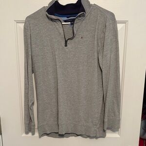 Tommy Hilfiger Light Gray Quarter-Zip Sweater
